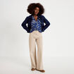 Blouse droite bleu marine femme