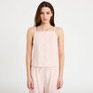 Gilet ajust&eacute; col v bretelles fines rose femme