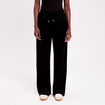 Pantalon large en velours noir femme