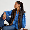 Veste r&eacute;versible sans manches noir femme