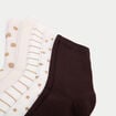 Lot 5 paires de chaussettes beige femme
