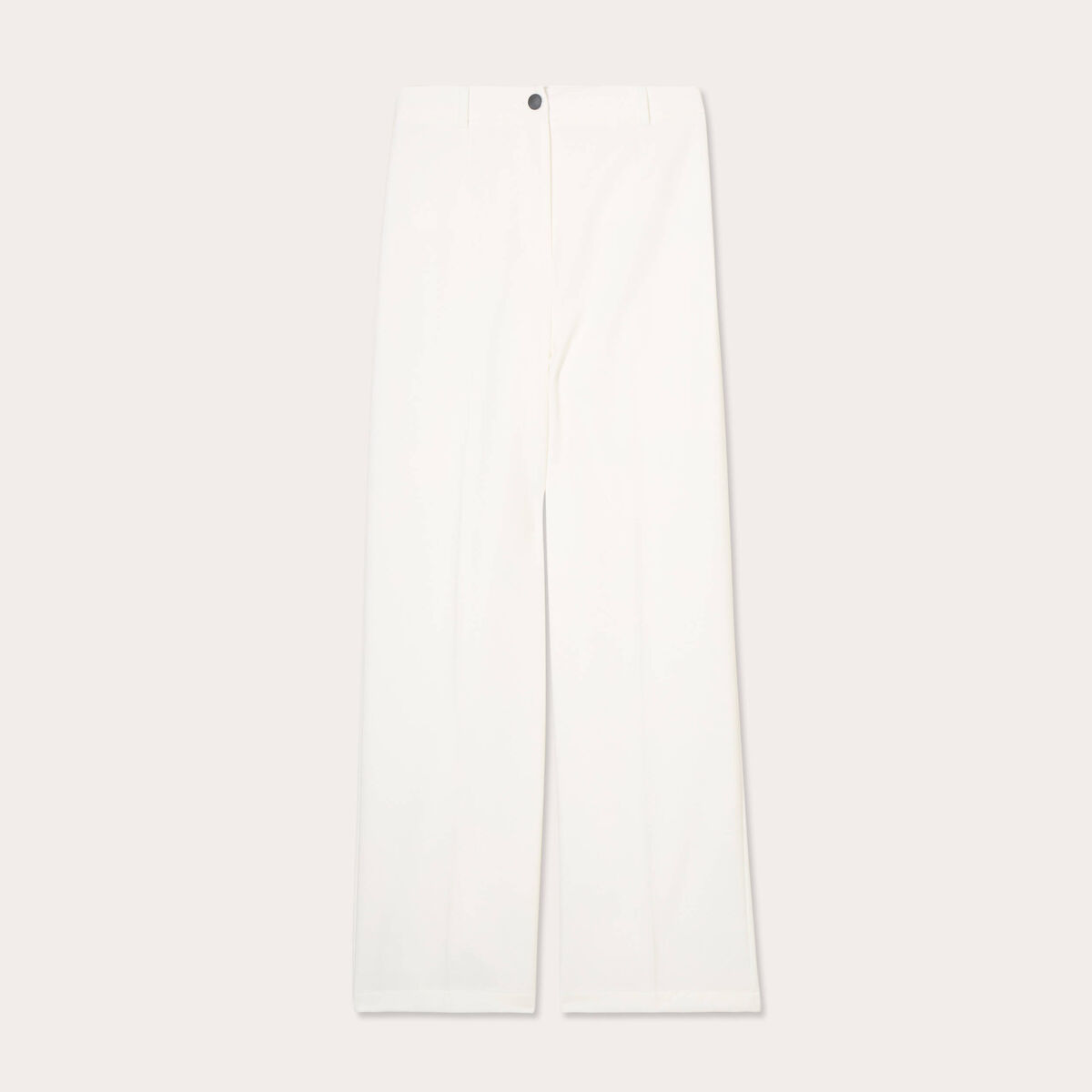 Pantalon city large ecru femme