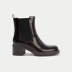 Bottines &agrave; talon marron femme