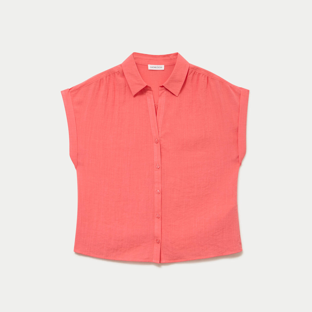 Blouse manches courtes rose femme