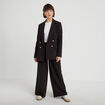 Pantalon large fluide noir femme