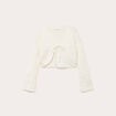 Gilet manches longues ecru femme