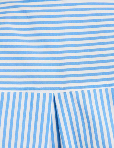 Chemise col classique bleu femme