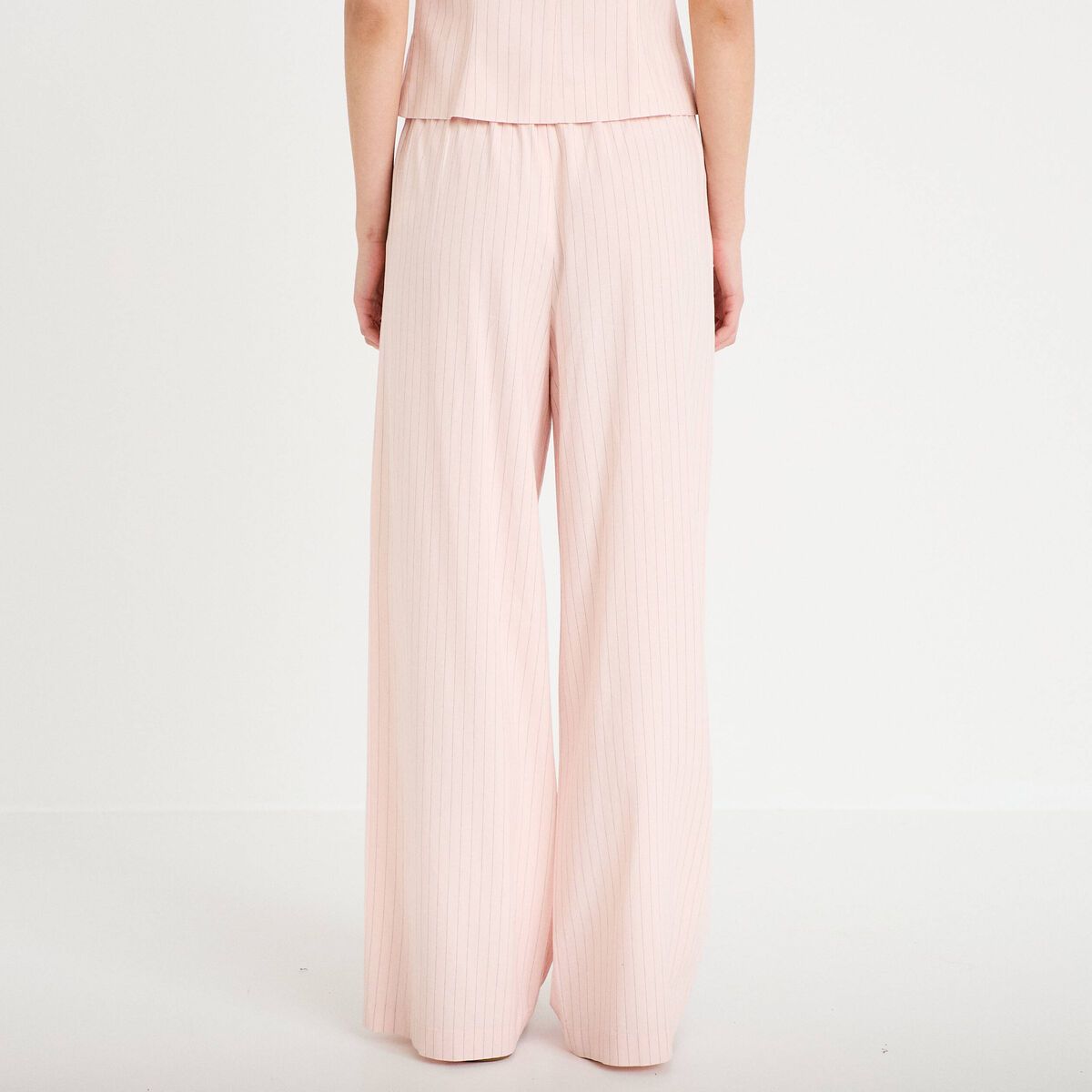 Pantalon large rose femme