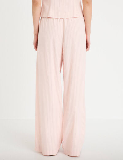 Pantalon large rose femme