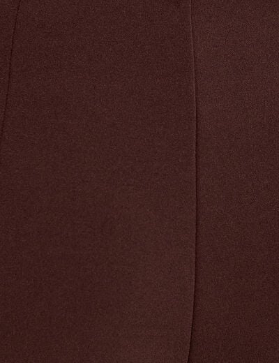 Pantalon bootcut avec ceinture marron fonc&eacute; femme