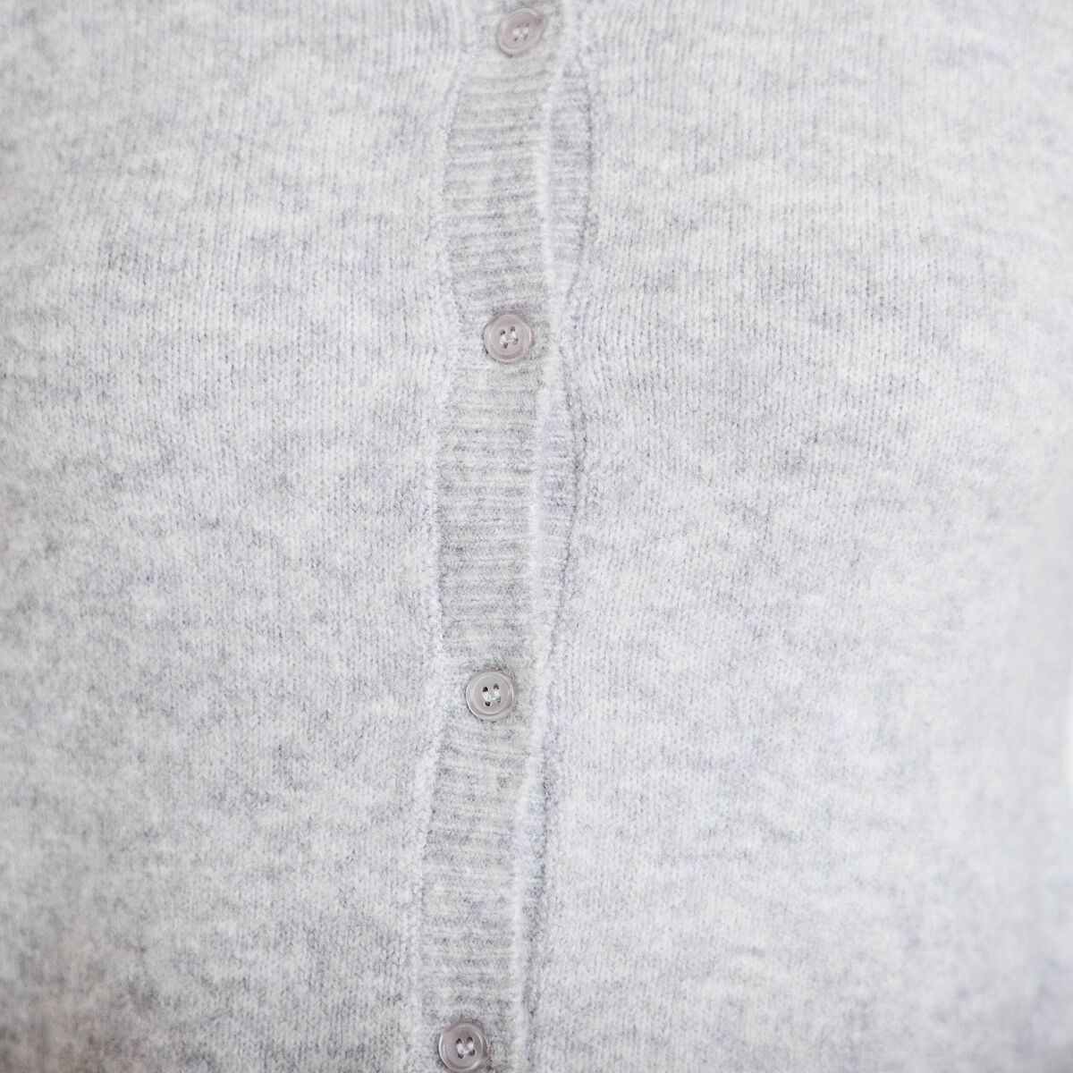 Gilet boutonn&eacute; manches longues gris fonc&eacute; femme