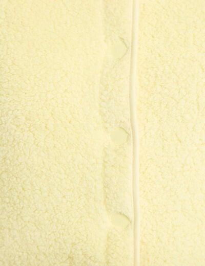Gilet sans manches effet polaire jaune clair femme