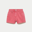 Short en jean 5 poches rose framboise femme