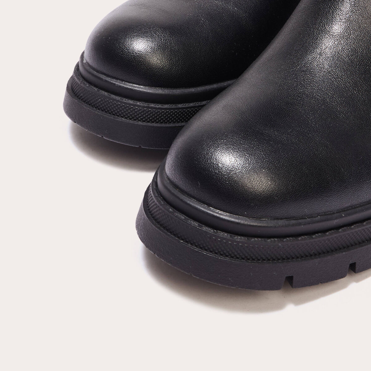 Bottes chelsea crant&eacute;es noir femme