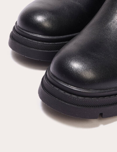 Bottes chelsea crant&eacute;es noir femme