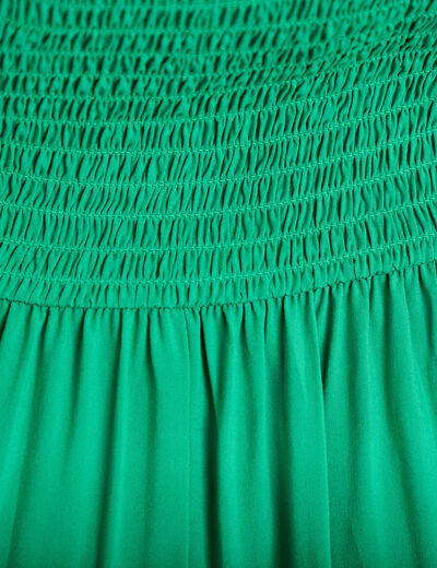 Robe longue &eacute;vas&eacute;e vert femme