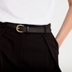 Pantalon large avec ceinture amovible noir femme