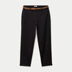 Pantalon chino 7/8&egrave;me noir femme