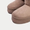 Bottines aspect daim beige femme