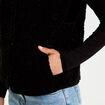 Gilet sans manches effet polaire noir femme