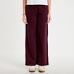 Pantalon large style jogging prune femme