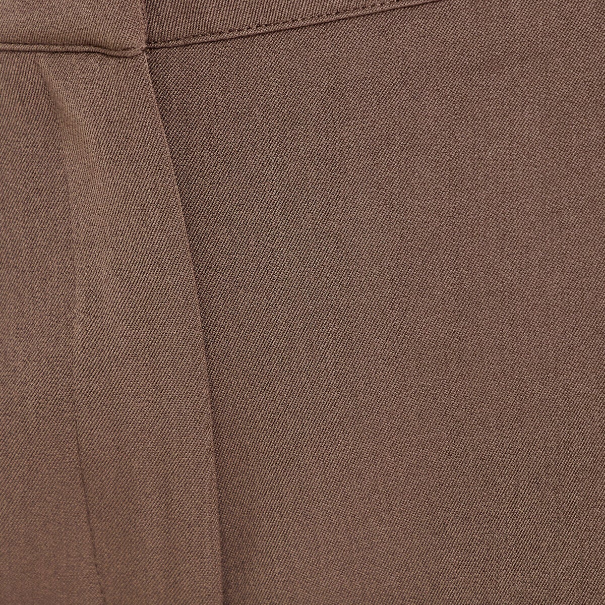 Pantalon large taille haute taupe femme