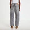 Jean barrel cropped taille standard denim gris femme
