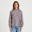 Chemise droite manches longues blanc femme