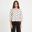 Chemise droite manches longues blanc femme
