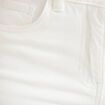 Jean wide leg cropped taille haute denim blanc femme