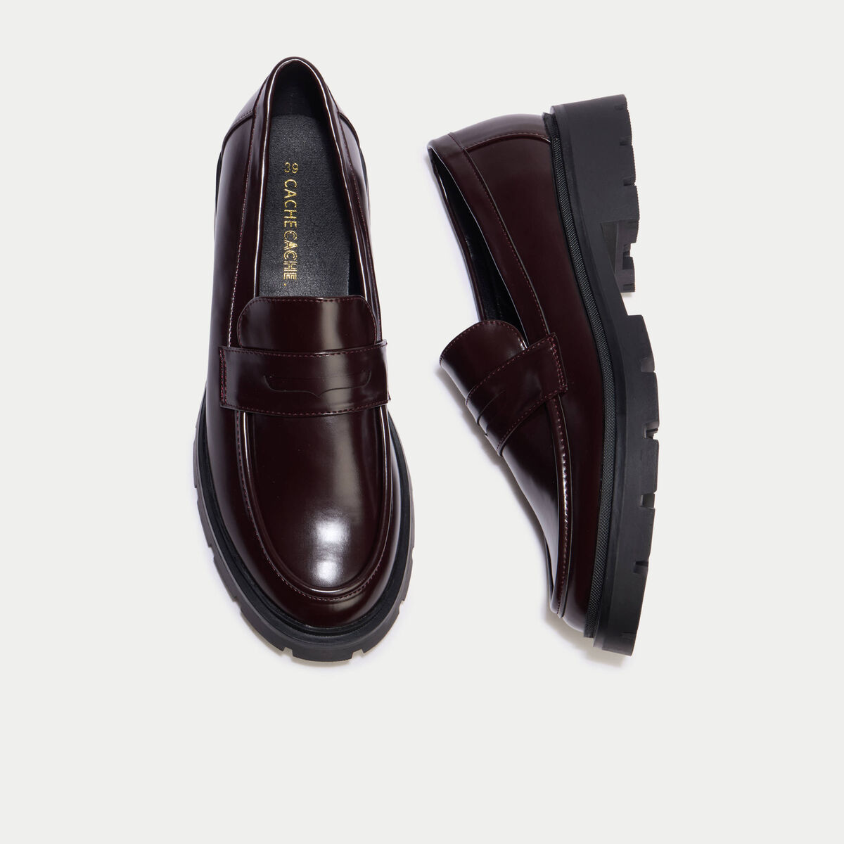 Mocassins bordeaux femme
