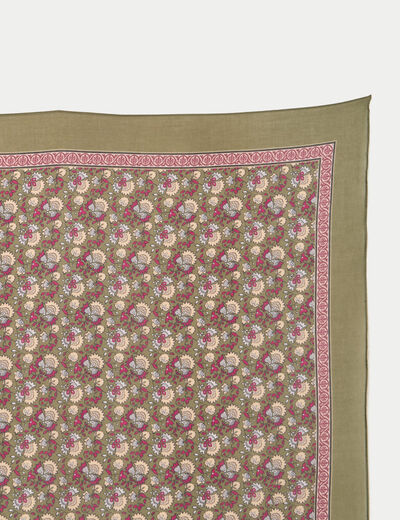 Foulard vert kaki femme