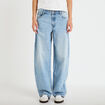 Jean coupe large denim triple stone femme