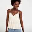D&eacute;bardeur d&eacute;tail crochet ecru femme