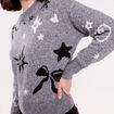 Pull manches longues gris fonc&eacute; femme