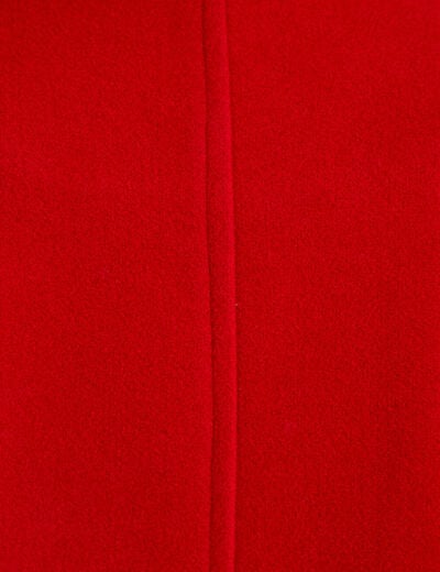 Veste chin&eacute;e col montant manches longues rouge femme