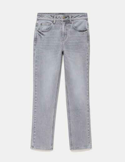 Jean taille standard denim gris femme