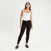Jeans skinny push-up taille haute denim noir femme