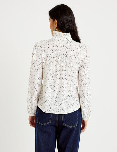 Blouse manches longues blanc femme