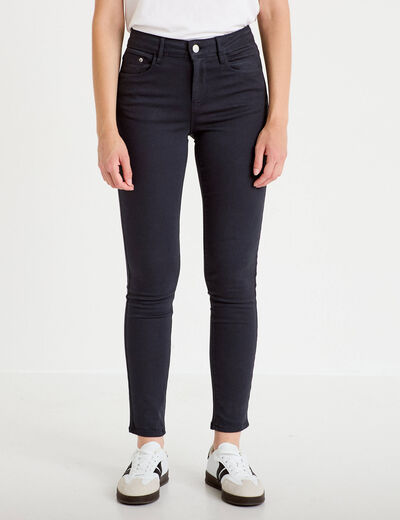 Jeans slim 5 poches bleu marine femme