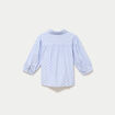 Chemise coupe ample manches 3/4 bleu femme