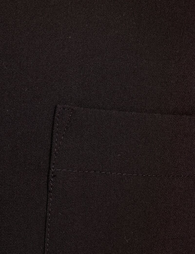 Veste droite courte col classique noir femme