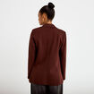 Veste blazer cintr&eacute;e marron femme
