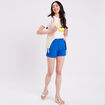 Short &agrave; ourlets bleu roi femme