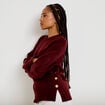 Pull manches longues bordeaux femme