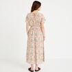 Robe longues manches courtes blanc femme