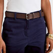 Pantalon chino avec ceinture amovible bleu marine femme