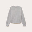 Pull col rond gris clair femme