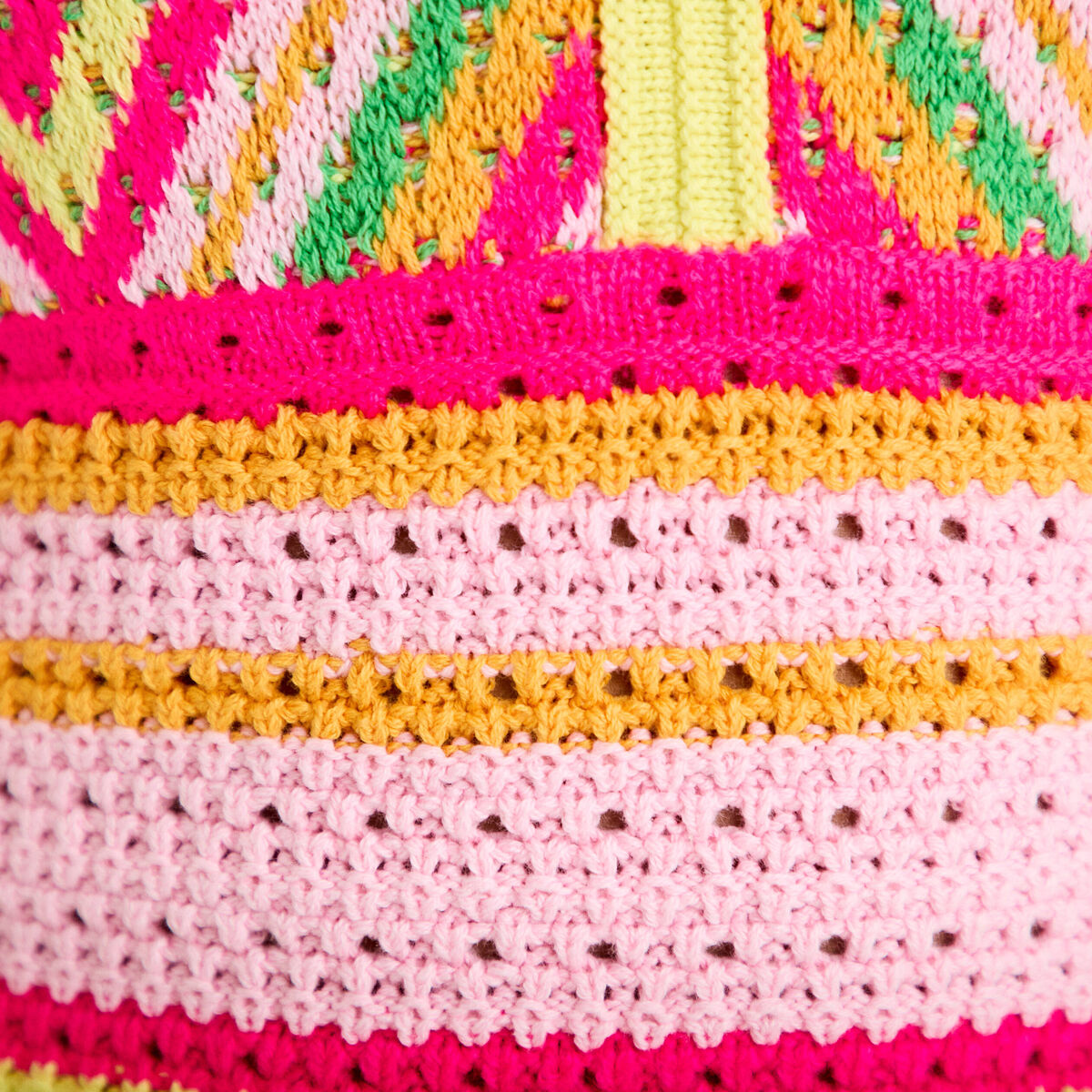 D&eacute;bardeur crochet cropped multicolore femme