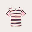 T-shirt c&ocirc;tel&eacute; col polo rouge femme